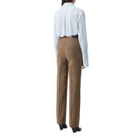 Brown IP PTTN Pantalon en lin, laine et cachemire check Prince de Galles