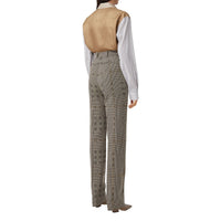 BROWN IP PTTN Pantalon tailleur en jacquard de laine check