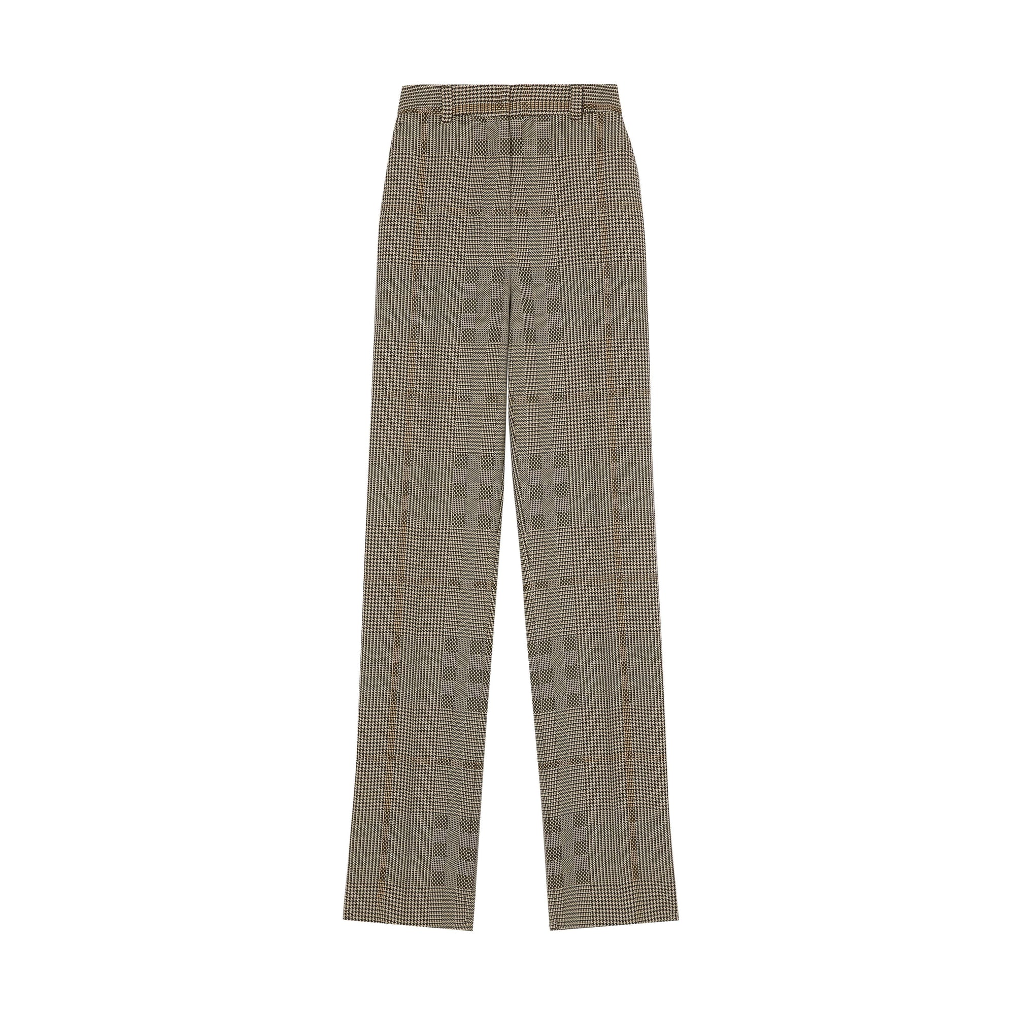 BROWN IP PTTN Pantalon tailleur en jacquard de laine check