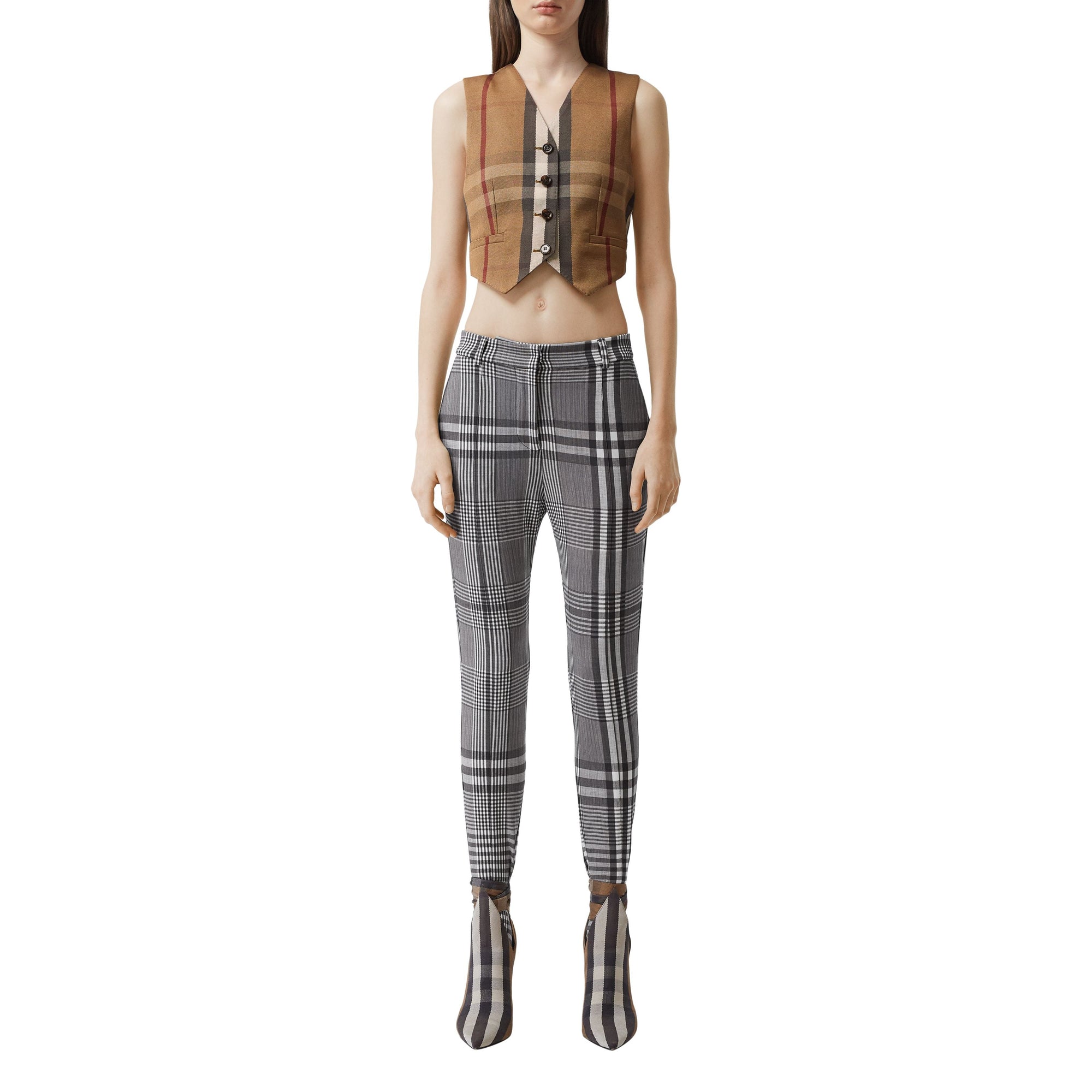 DARK MOCHA IP PTTN Jodhpurs en jersey stretch check