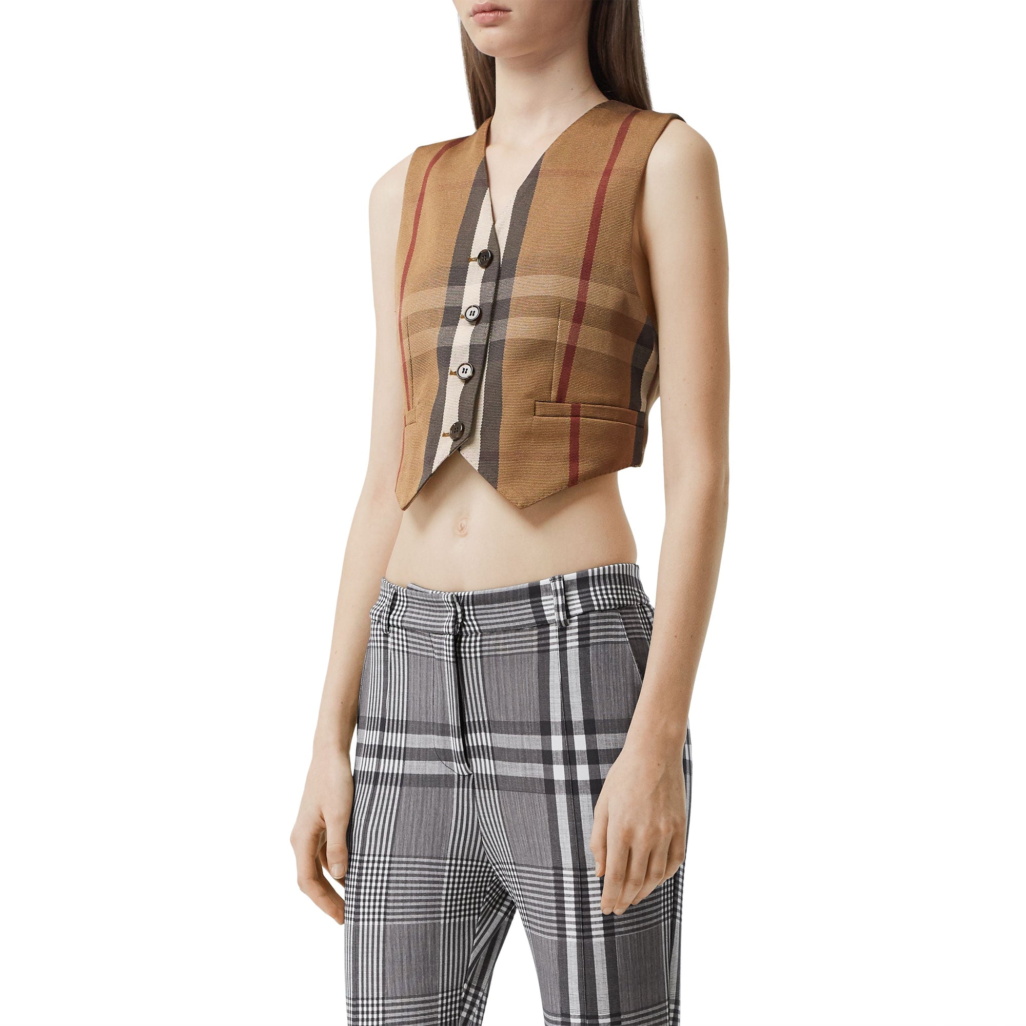 DARK MOCHA IP PTTN Jodhpurs en jersey stretch check