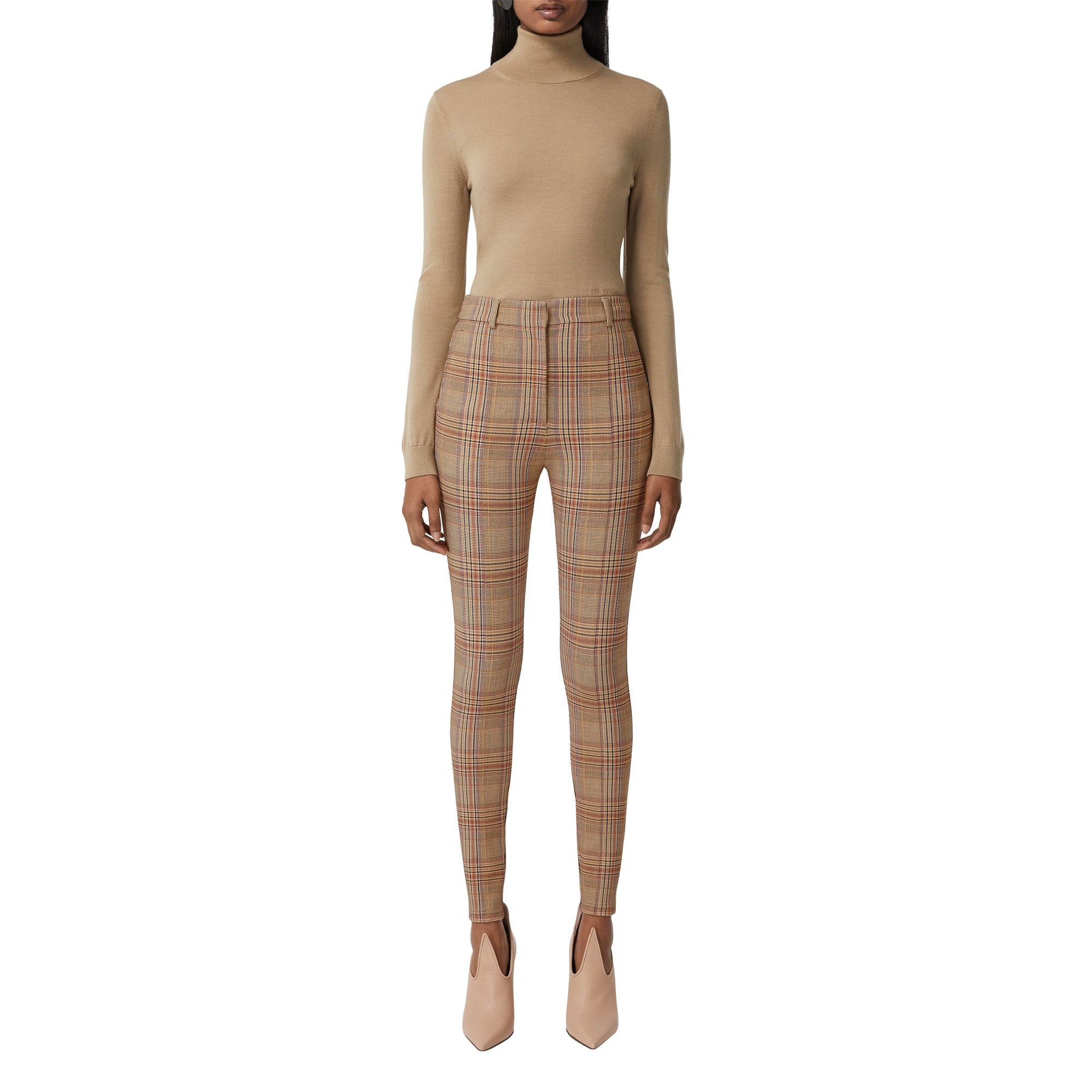 DARK HONEY Jodhpur en jersey stretch check