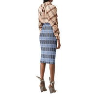 PALE BLUE CHECK Jupe plissée check