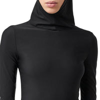 BLACK Haut à capuche en jersey stretch