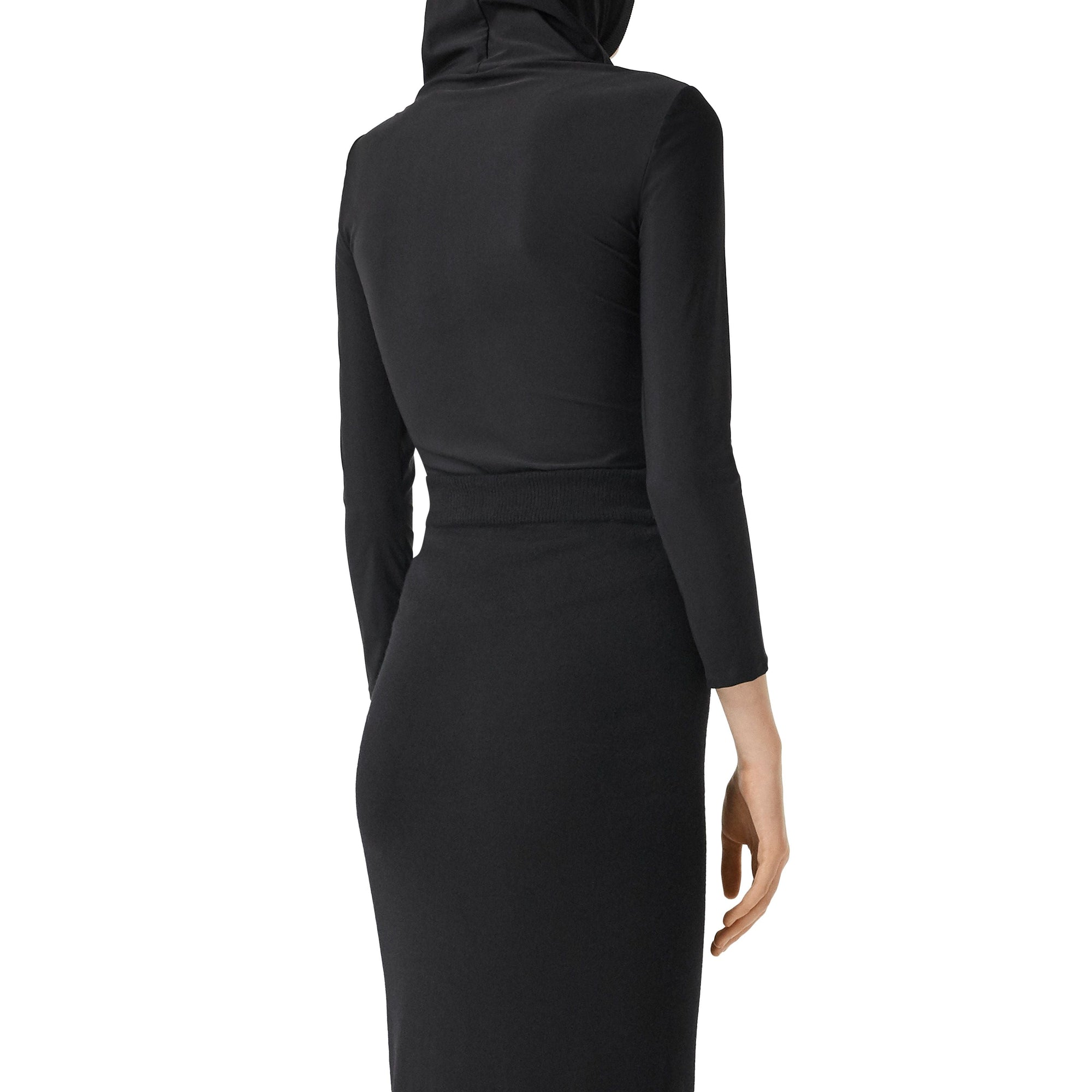 BLACK Haut à capuche en jersey stretch
