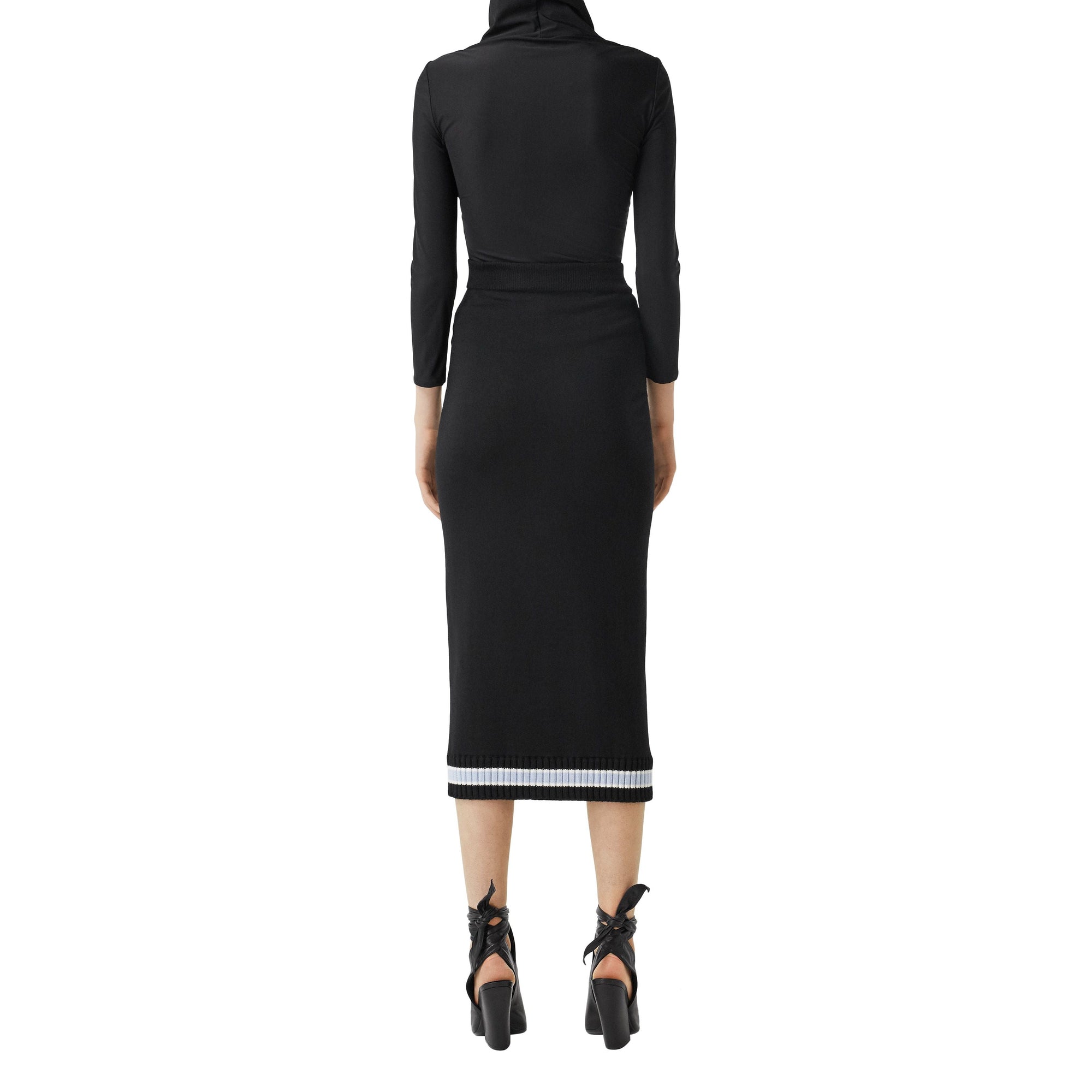 BLACK Haut à capuche en jersey stretch