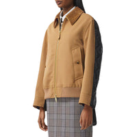 BISCUIT Veste Harrington déstructurée en laine technique