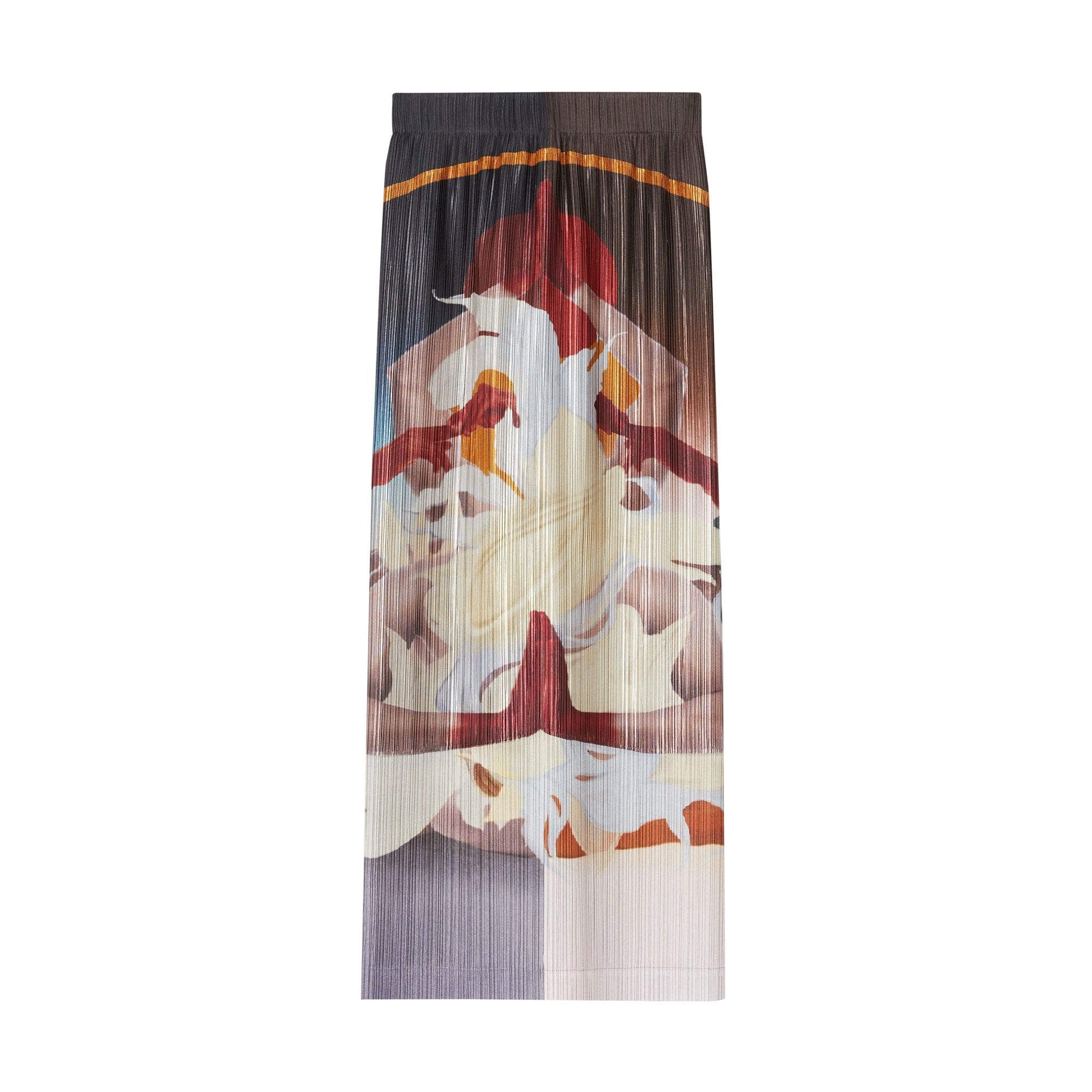 MULTICOLOUR IP PTTN Jupe plissée en satin à imprimé zen
