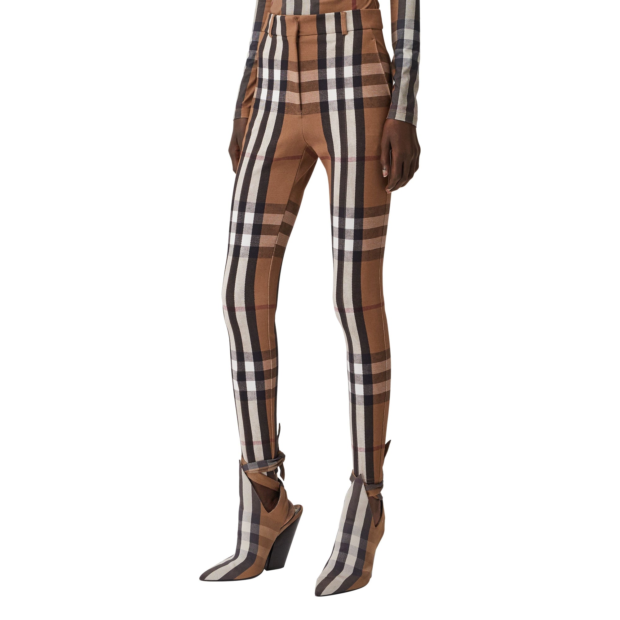BIRCH BROWN IP PTTN Jodhpur en jersey stretch check