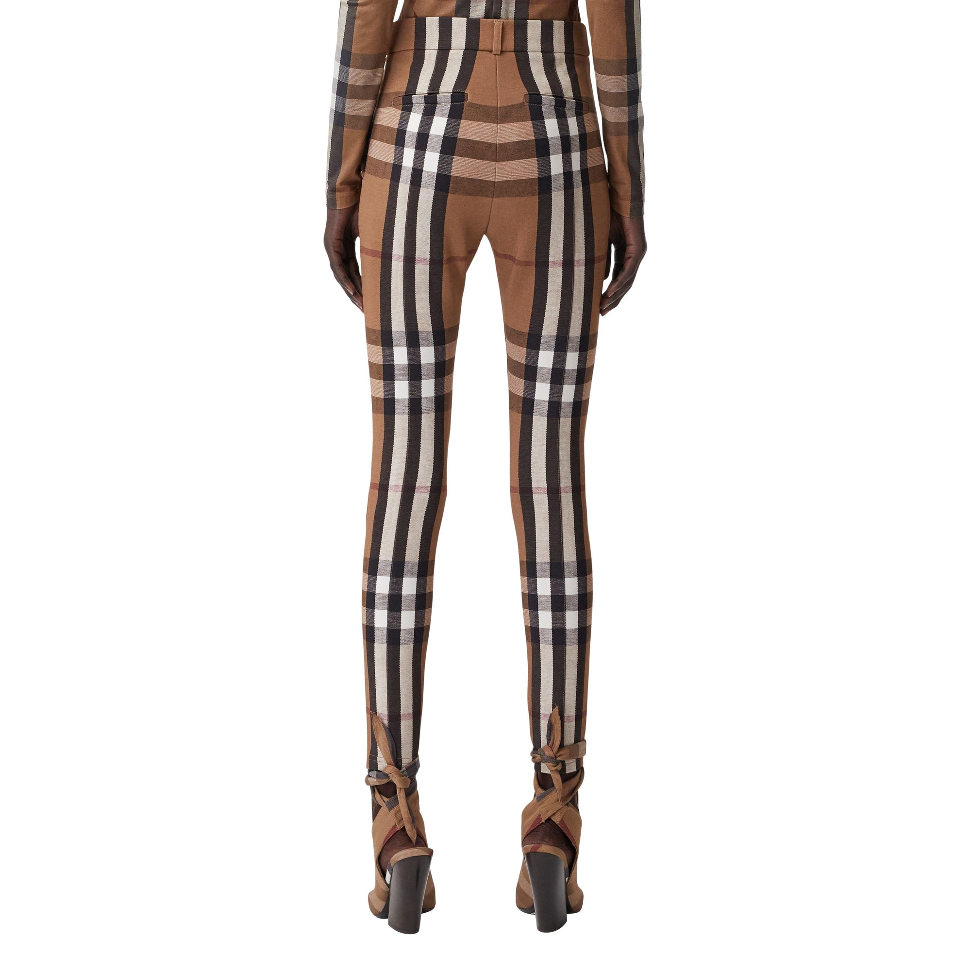 BIRCH BROWN IP PTTN Jodhpur en jersey stretch check