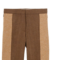 DARK TAN Pantalon tailleur sur mesure en laine et cachemire