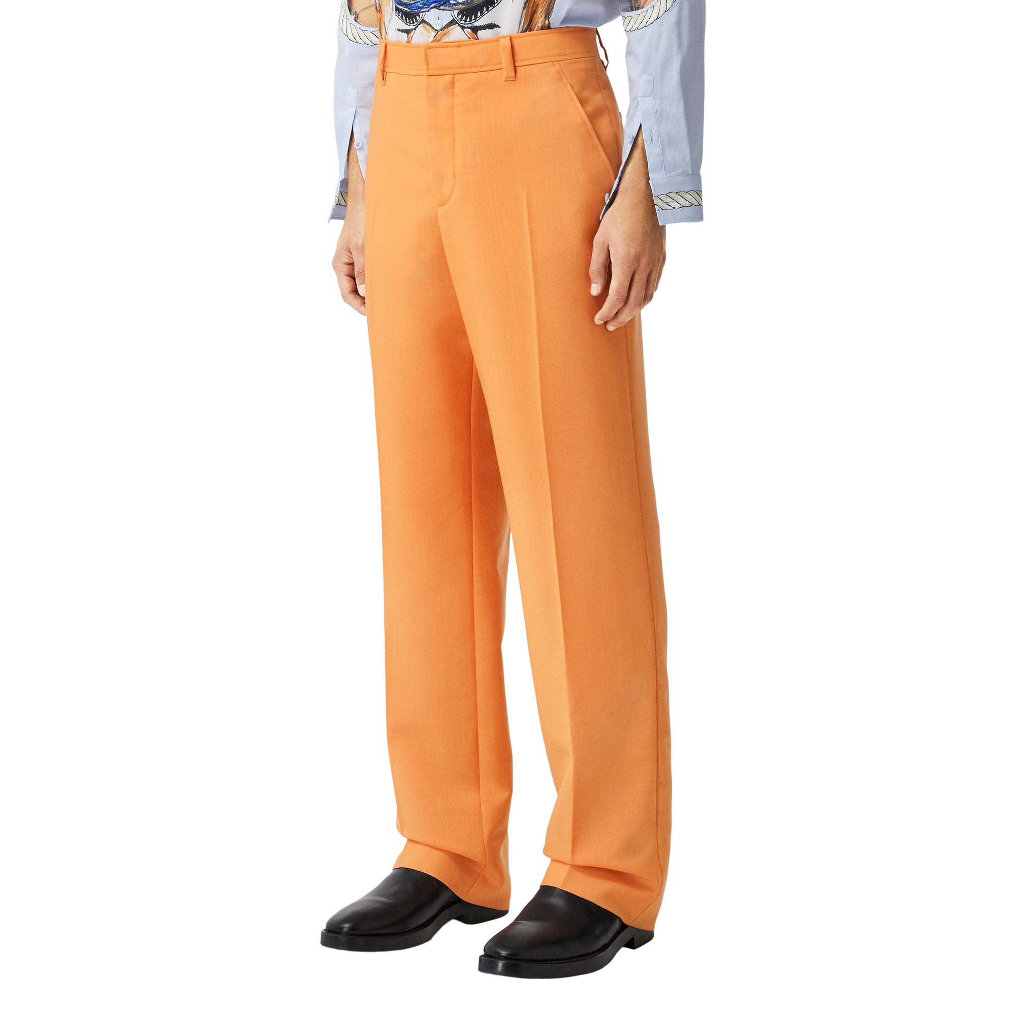 AMBER ORANGE Pantalon ample en mohair et laine