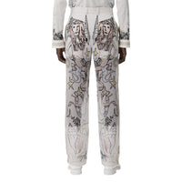 WHITE IP PRINT Short en coton avec soie et illustration marine