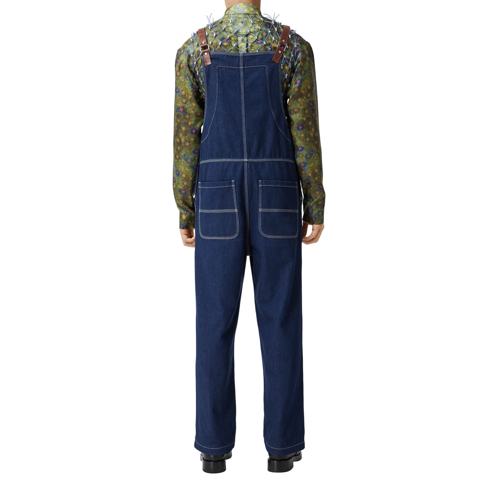 DARK CANVAS BLUE Salopette en denim surpiqué