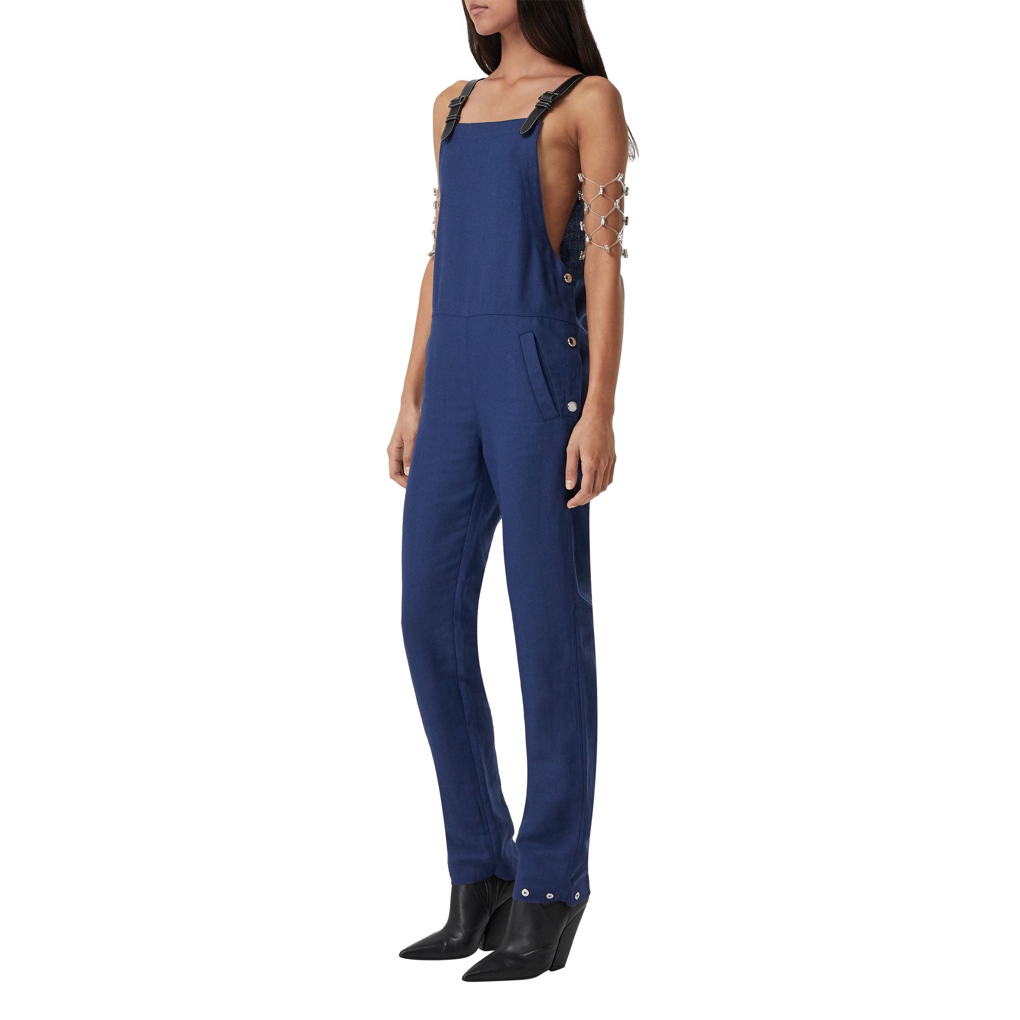 DARK CANVAS BLUE Salopette en laine et ramie