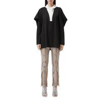 BEIGE Legging avec cristaux brillants