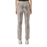 BEIGE Legging avec cristaux brillants