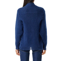 WARM ROYAL BLUE Pull déstructuré en maille technique