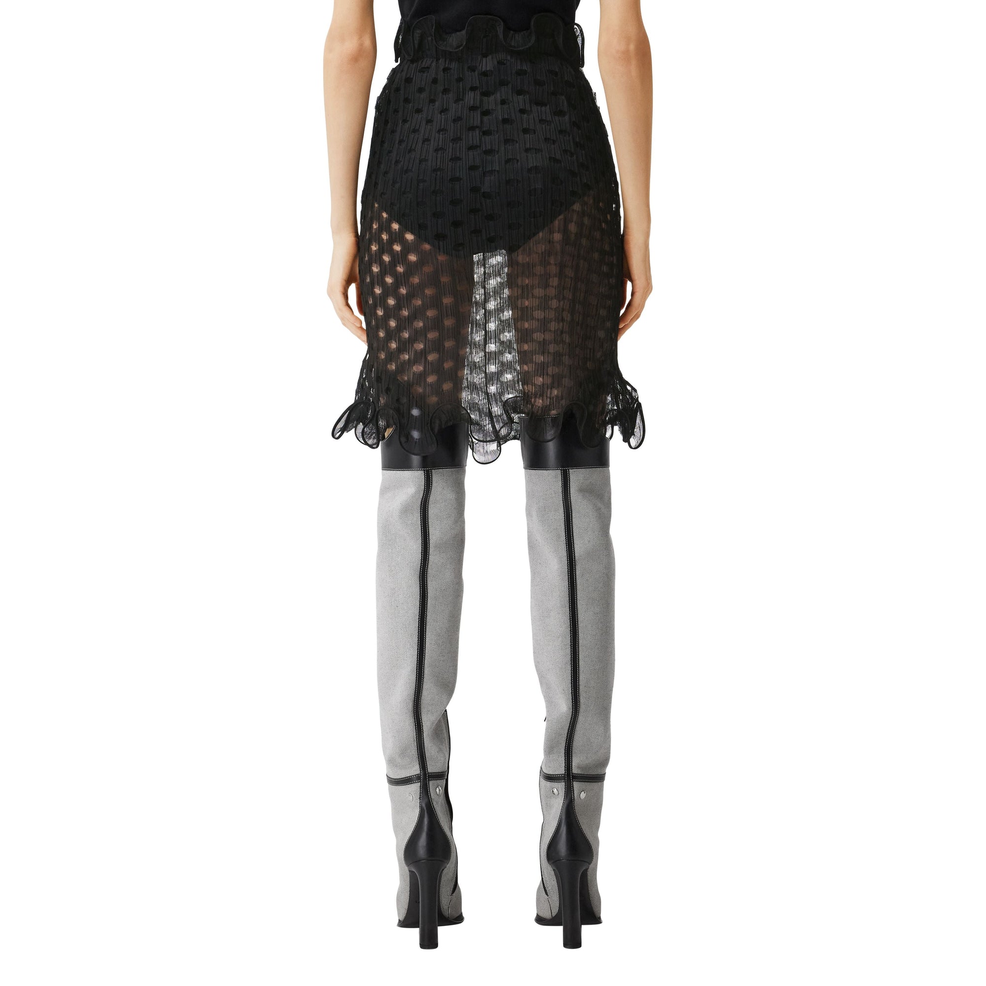 BLACK Jupe en tulle à volants