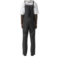 BLACK Salopette en cuir avec aileron de requin