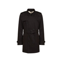 Trench-coat en sergé de coton - Noir