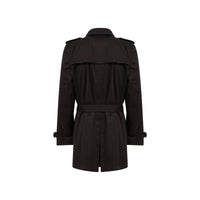 Trench-coat en sergé de coton - Noir