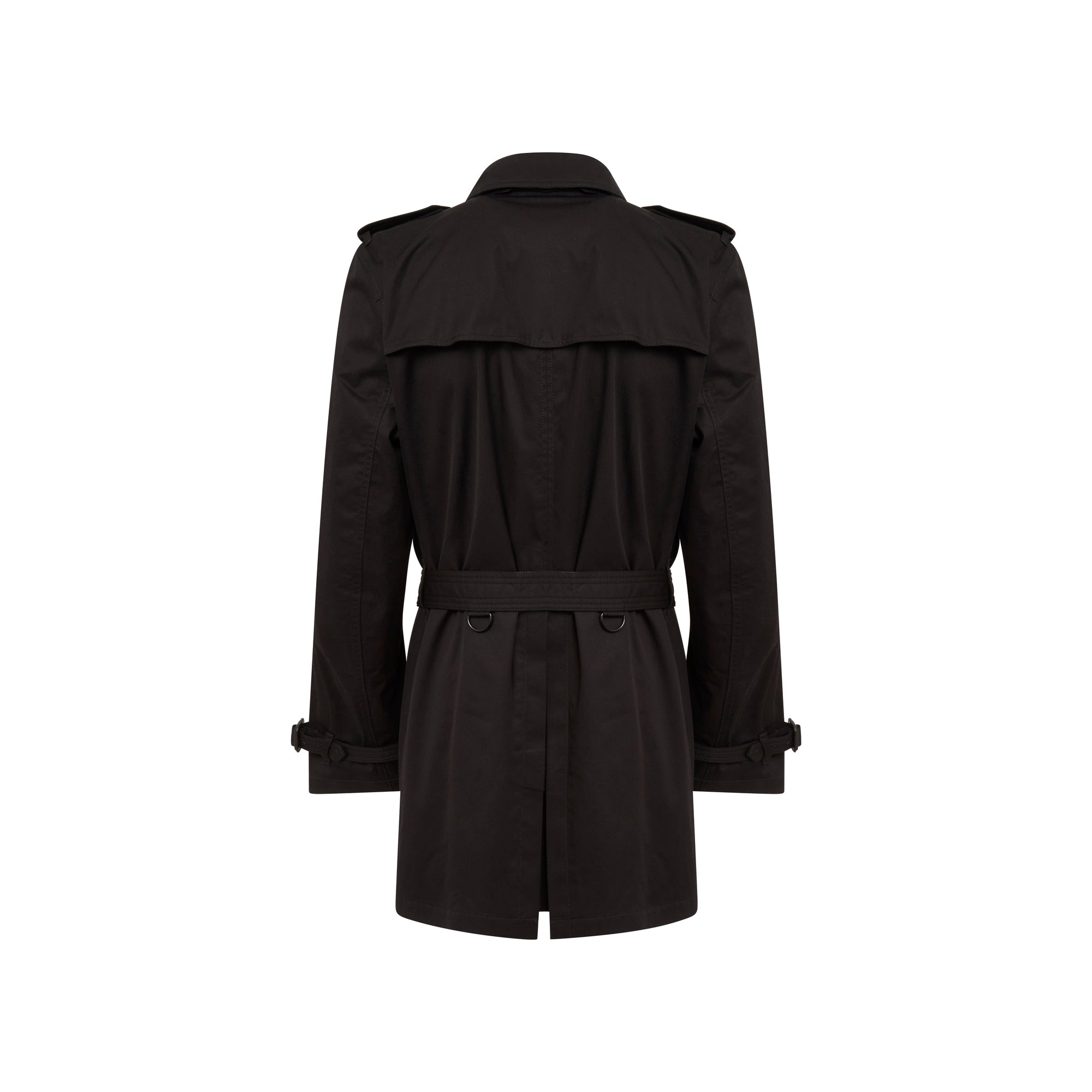 Trench-coat en sergé de coton - Noir