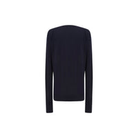 Pull col v en coton sea island - Marine