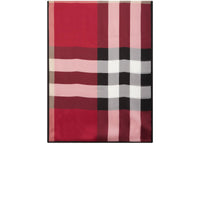 Foulard en soie légère à motif check - Rouge parade