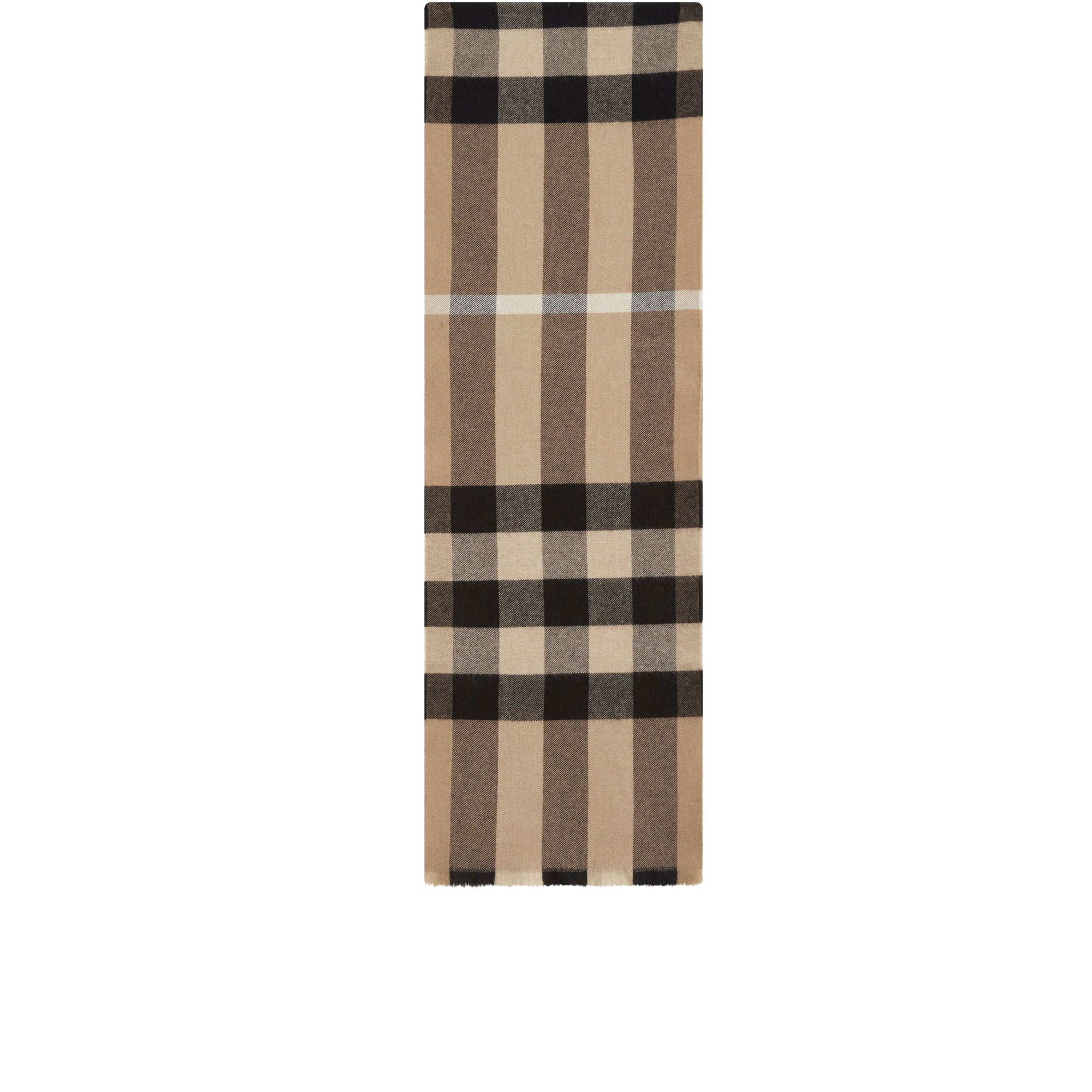 Écharpe à carreaux géants - Beige & noir