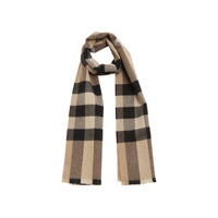 Écharpe à carreaux géants - Beige & noir