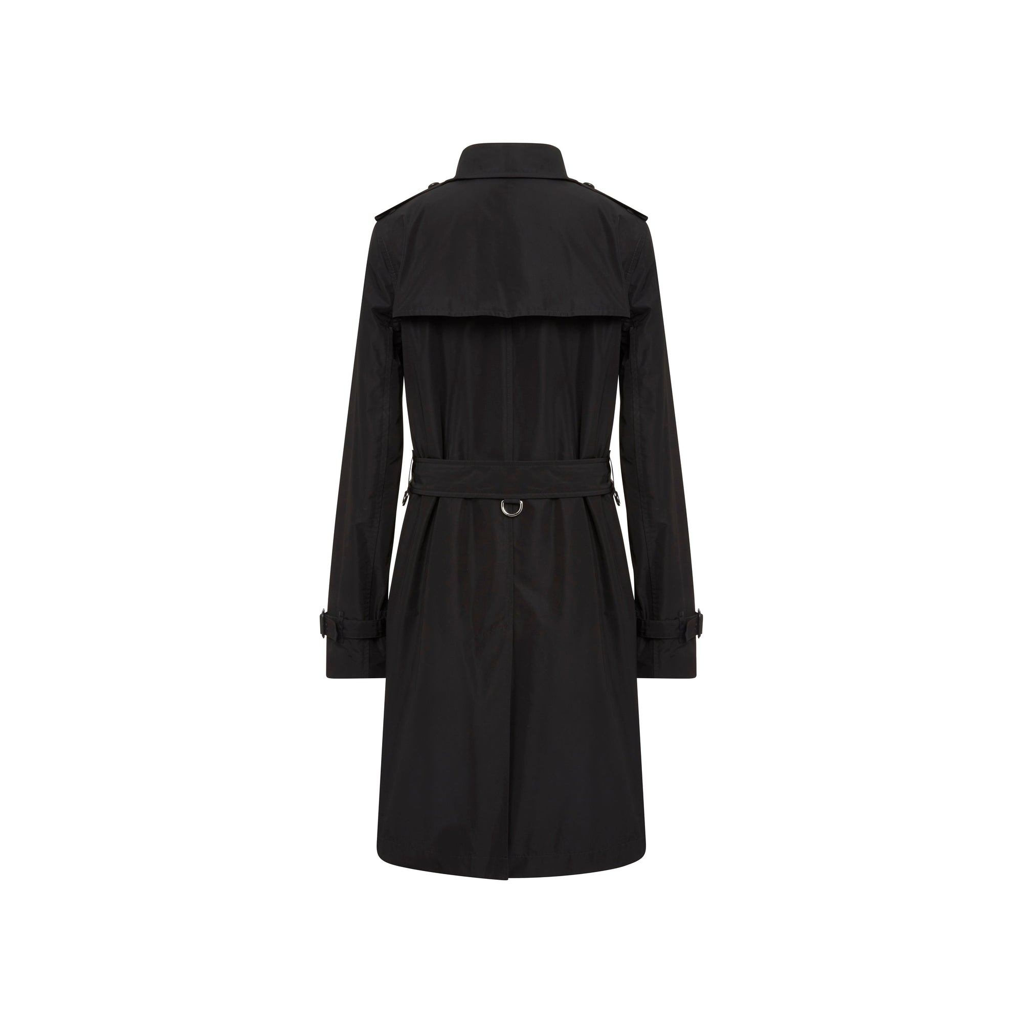 Trench-coat en taffetas à capuche amovible - Noir