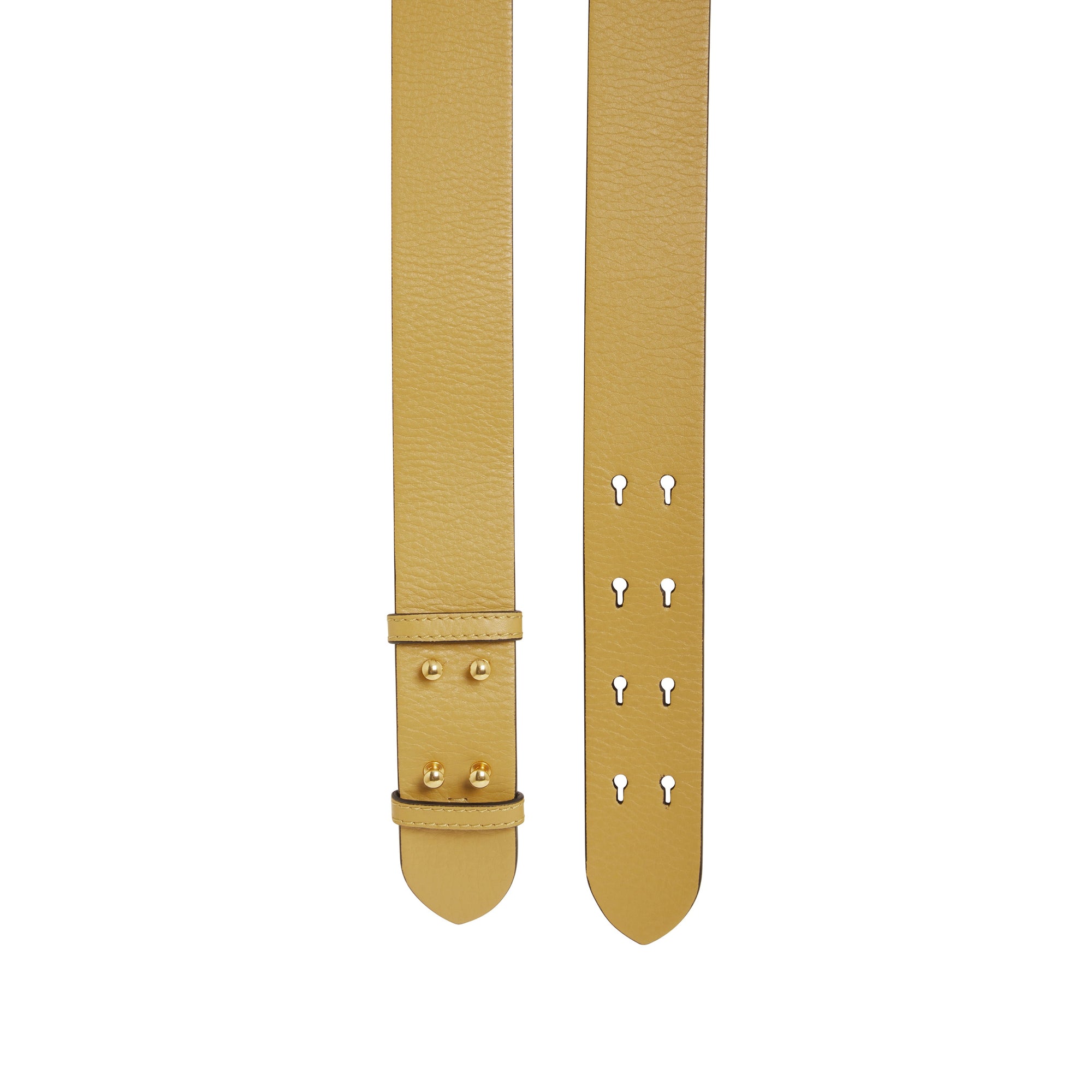 Ceinture en cuir grainé pour petit sac the belt - Jaune