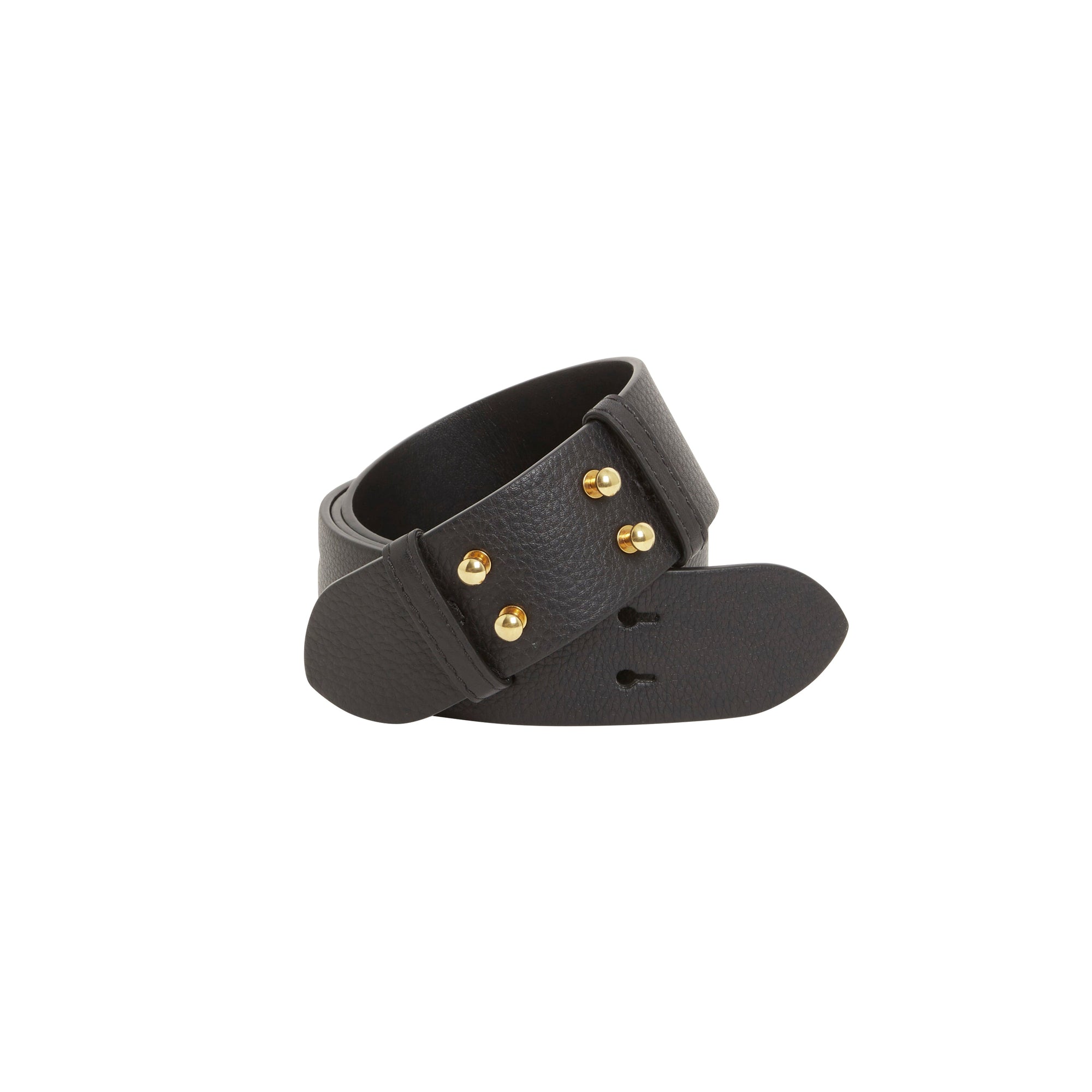 Ceinture en cuir grainé pour petit sac the belt - Noir