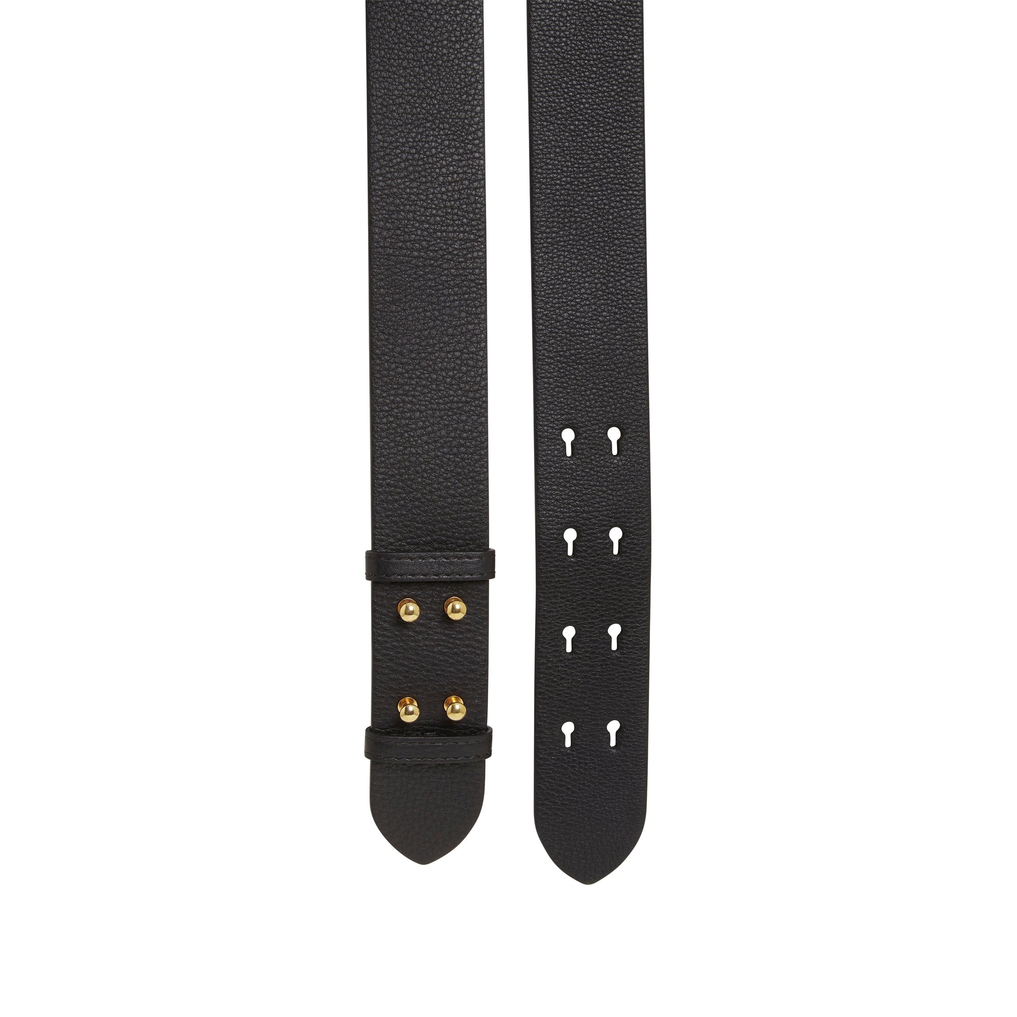 Ceinture en cuir grainé pour petit sac the belt - Noir