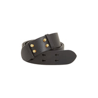 Ceinture du sac the belt moyen en cuir grainé - Noir