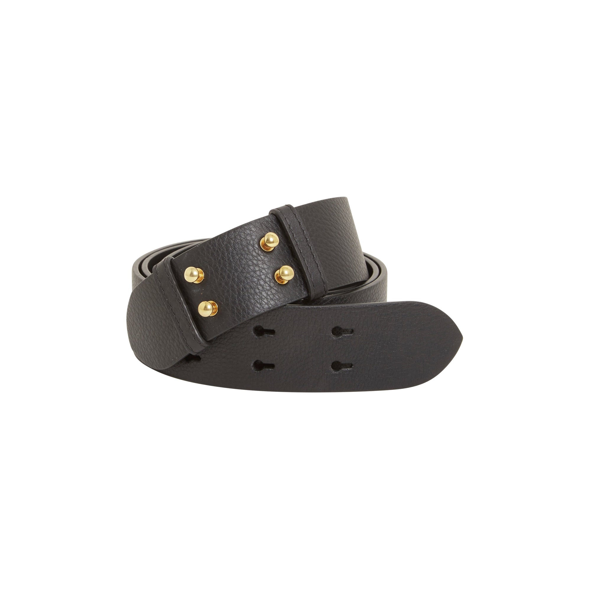 Ceinture du sac the belt moyen en cuir grainé - Noir