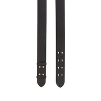 Ceinture du sac the belt moyen en cuir grainé - Noir