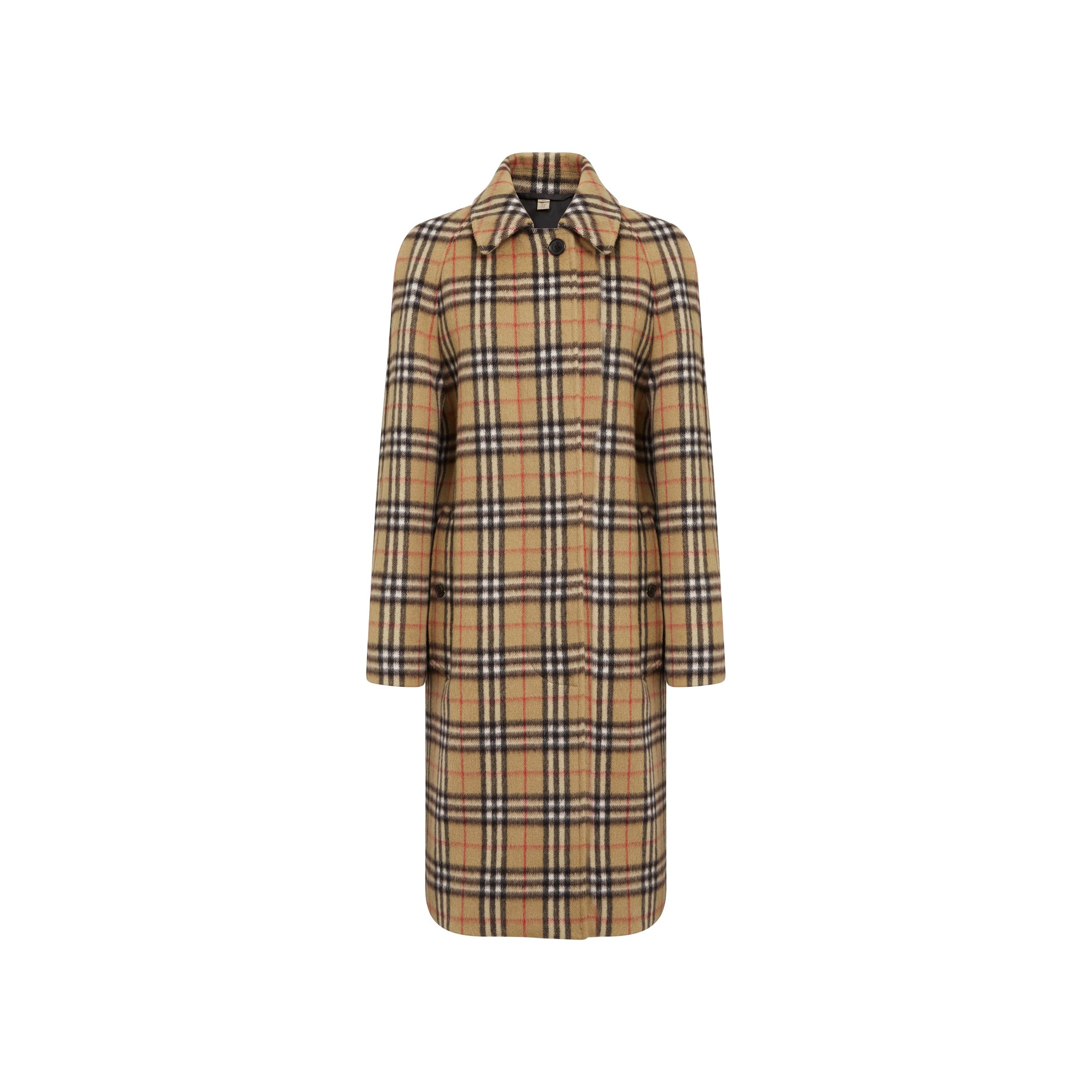 Caban Camden vintage check pour femme - Miel & marron