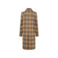 Caban Camden vintage check pour femme - Miel & marron