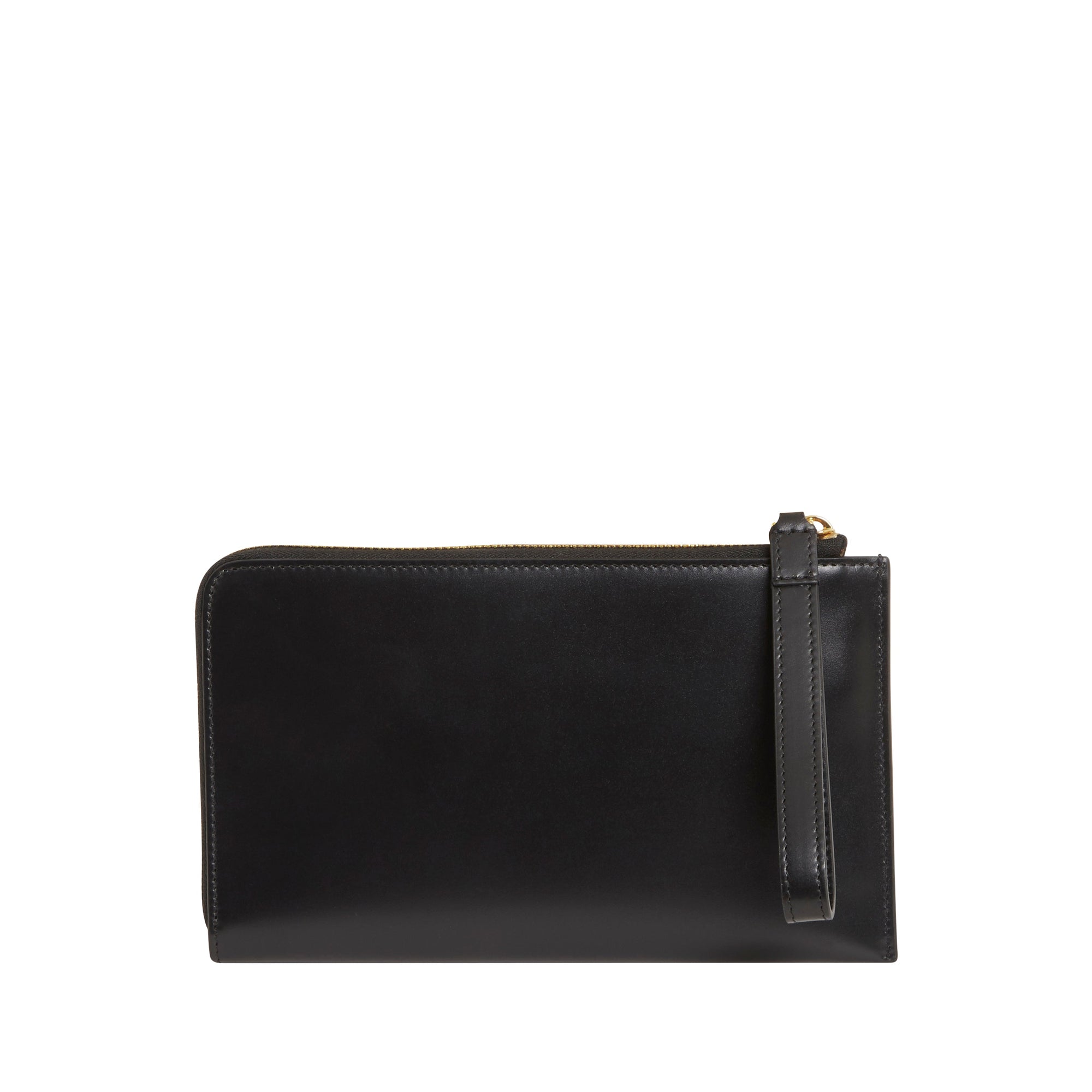 Portefeuille de voyage zippé pour homme avec dragonne en noir - Noir