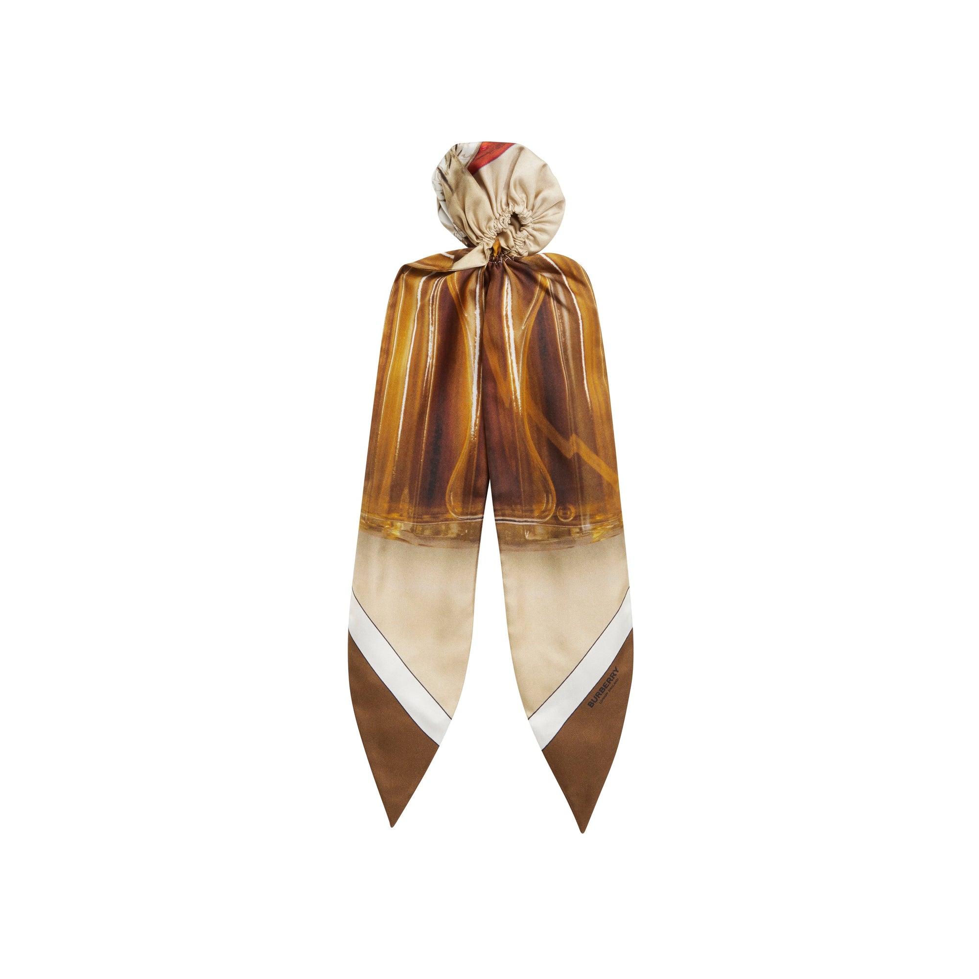 Foulard pour cheveux en soie à imprimé flacon de parfum d'archive - Multicolore
