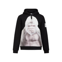BLACK Sweat-shirt à capuche en coton avec imprimé gorille