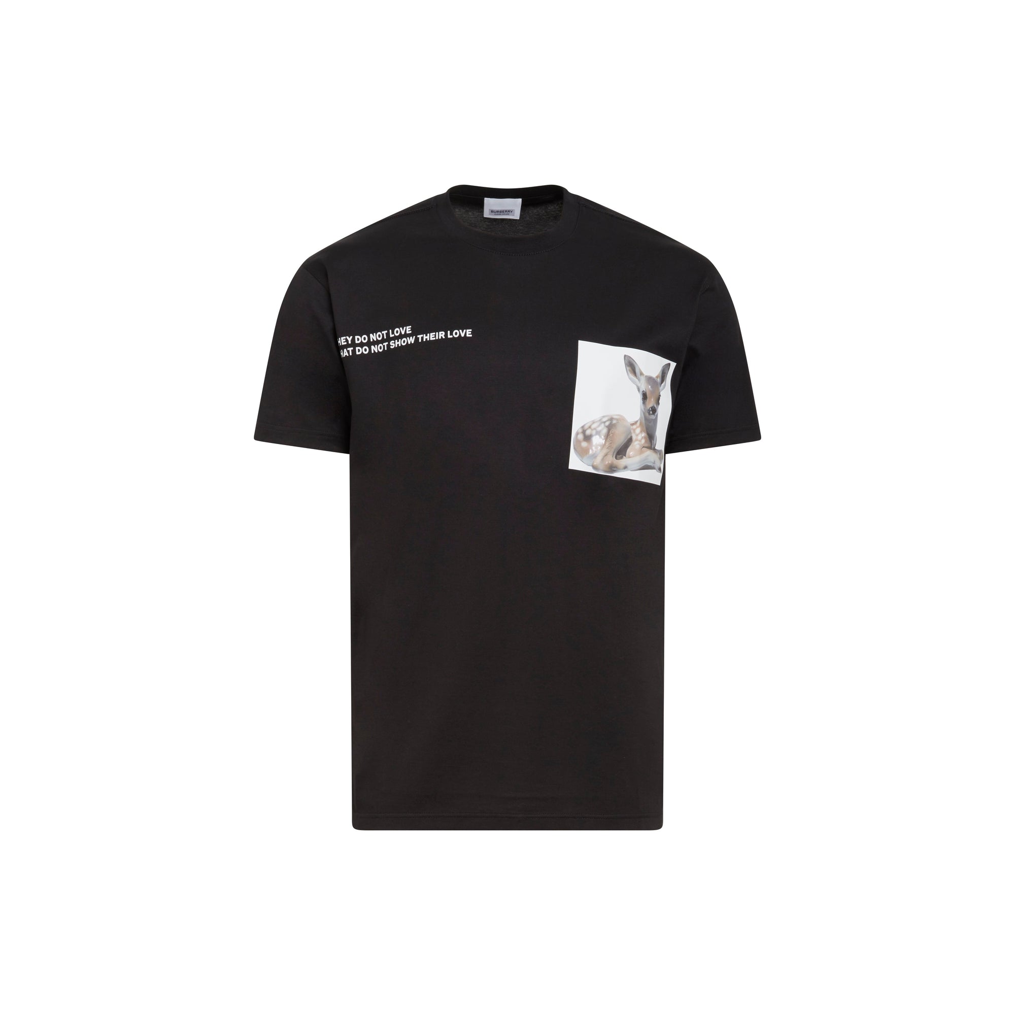 T-shirt oversize en coton à imprimé montage - Noir