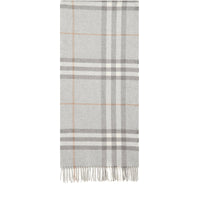 Écharpe classique en cachemire check - Gris clair