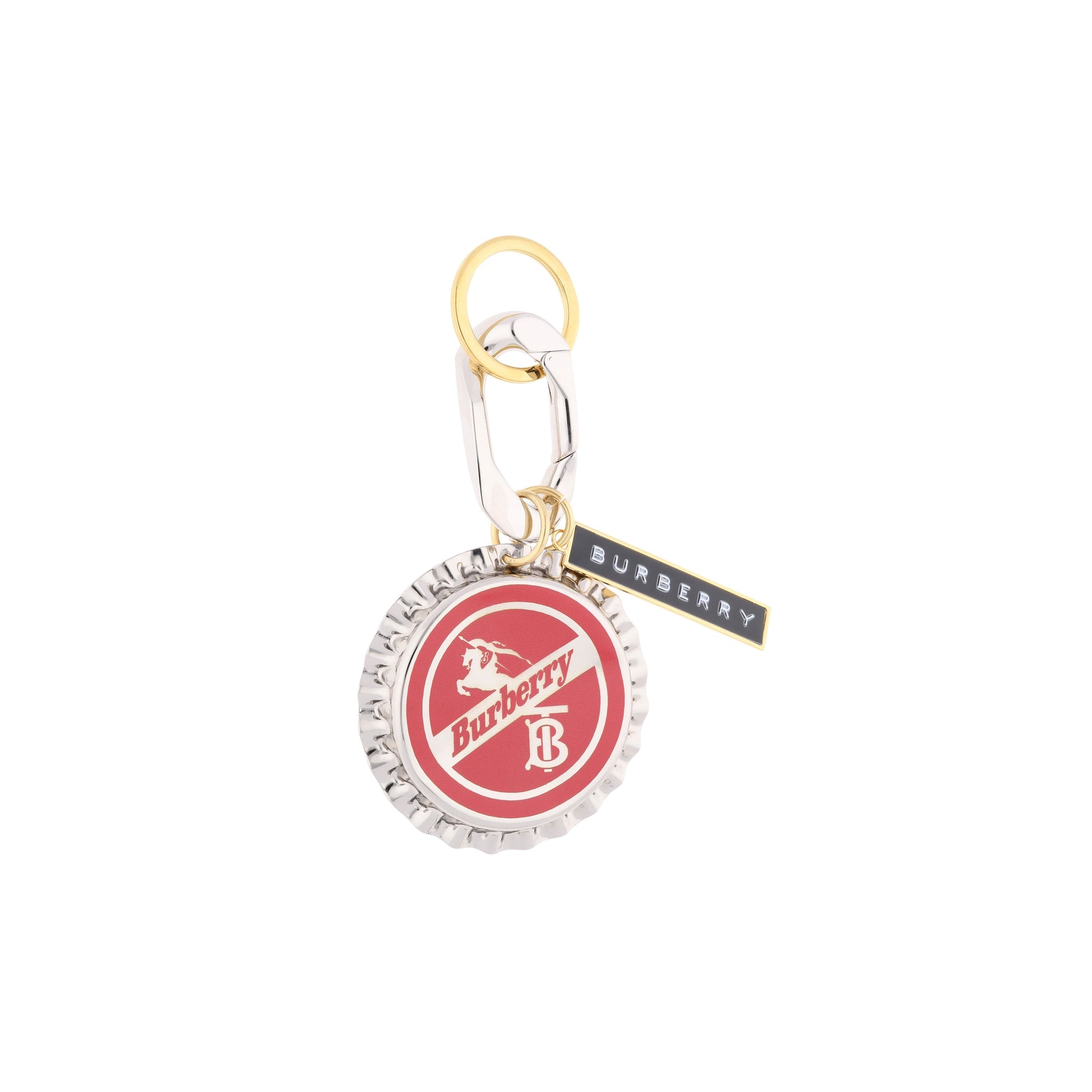 Bijou capsule de bouteille plaqué or et palladium - Rouge