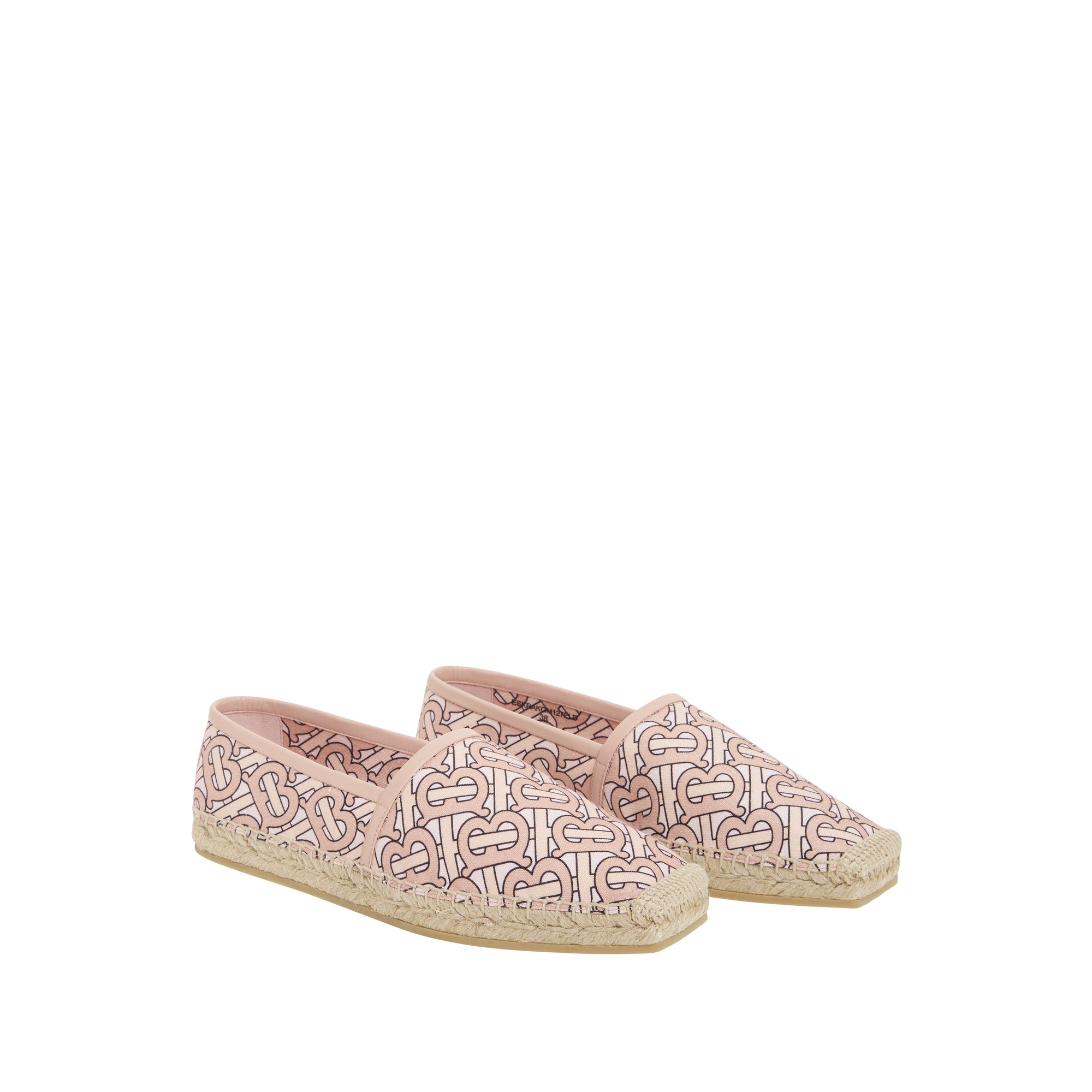 Espadrilles en toile de coton monogram - Rose cuivre pâle