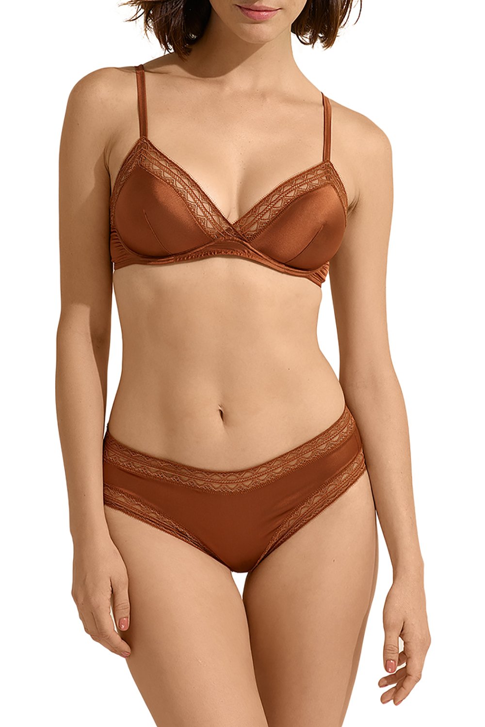 Soutien-gorge triangle Bourdon - Noisette