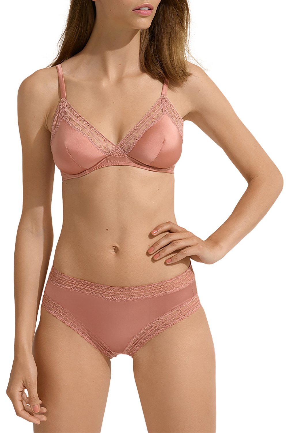 Soutien-gorge triangle Bourdon - Rose à Joue