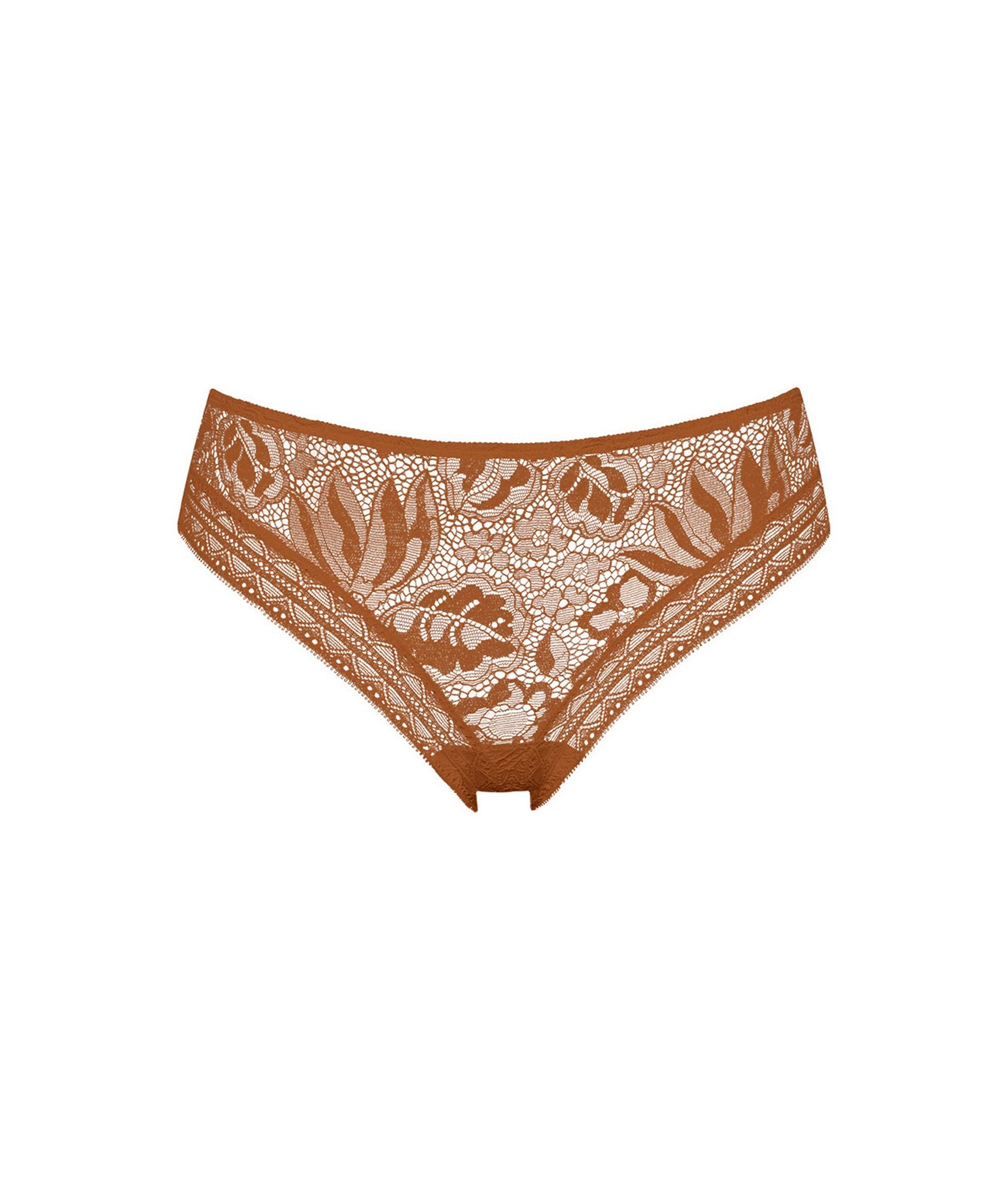 Tanga Fleurette - Noisette